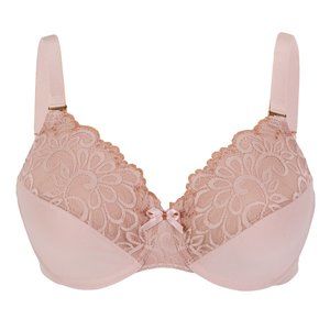 Set of 3! 34B Glamorise ELEGANCE Bra (CONVERTIBLE-STRAPS) Lace NUDE NEW